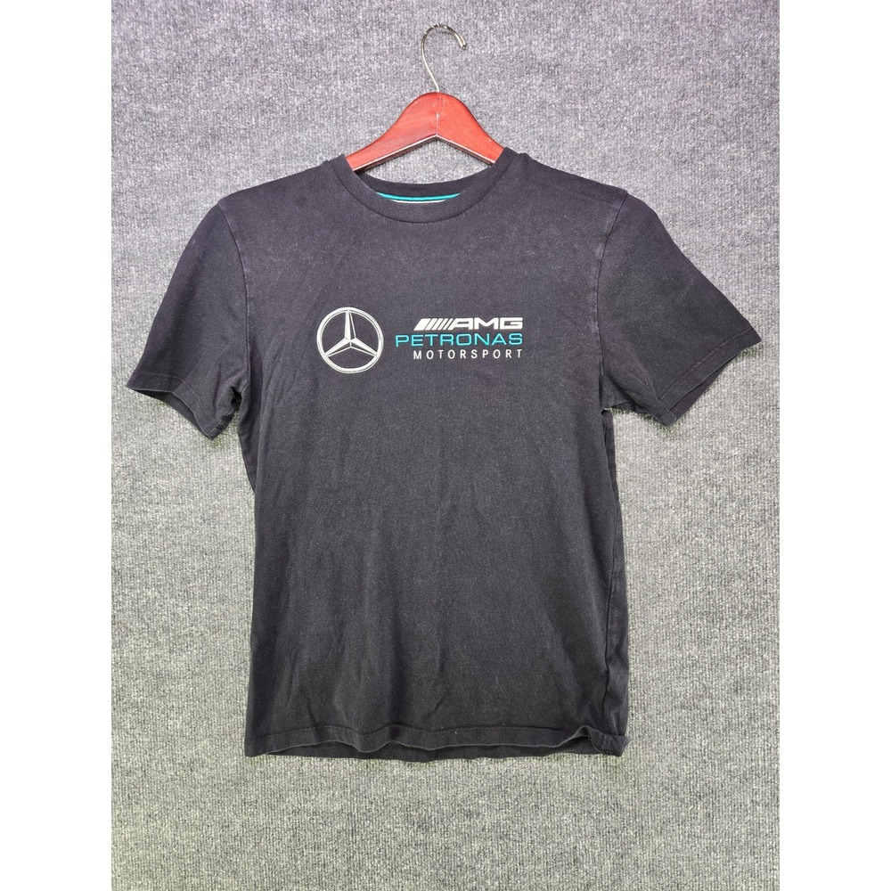 Mercedes AMG Petronas Motorsport Mens Black Graphic T-Shirt Small F1 Racing